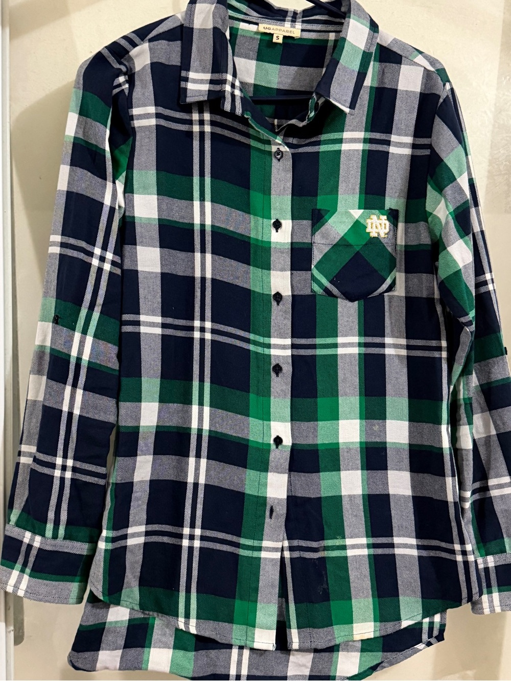 Plaid Green Navy Flannel Shorts - Undetermined Brand